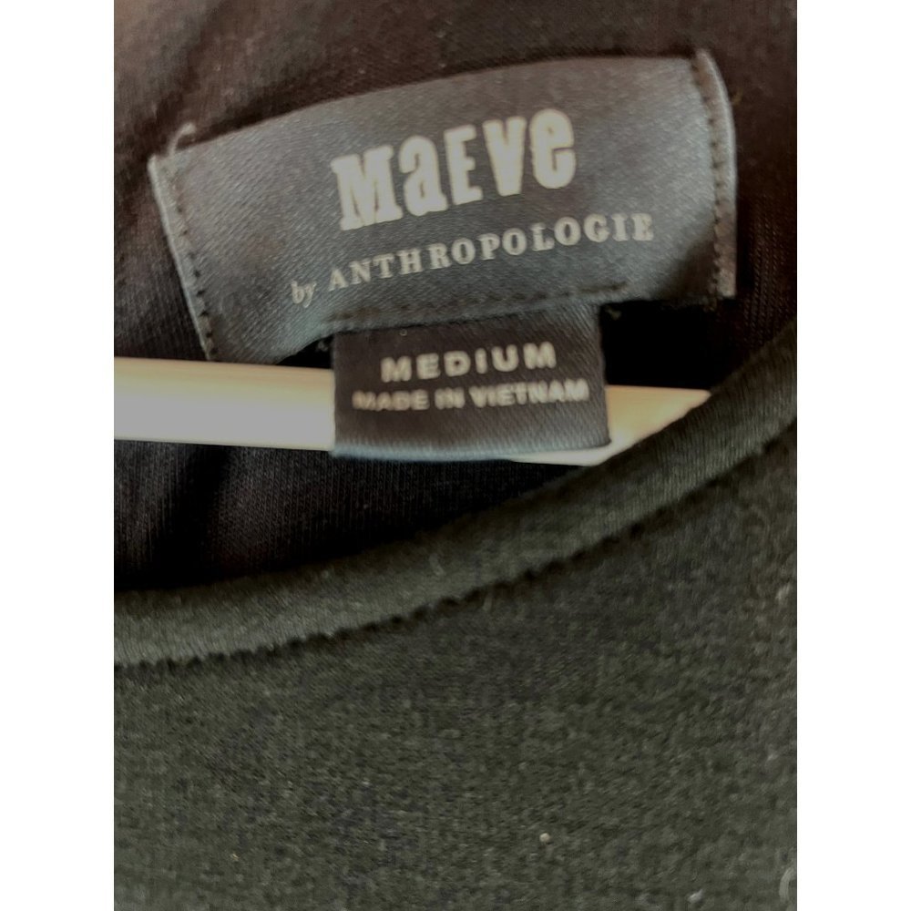 ANTHROPOLOGIE Maeve Debutante Black Fit to Flare Dress Size Medium - Picture 6 of 6